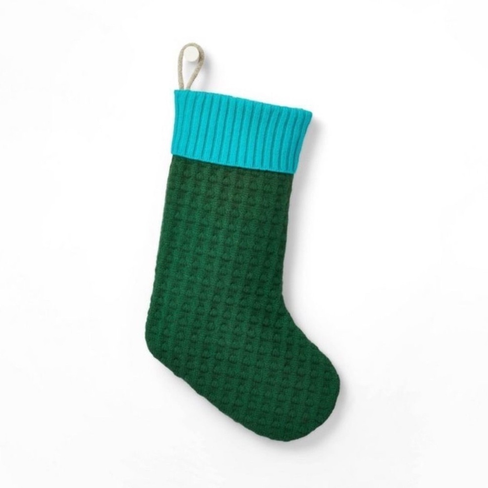 Lego for Target Green and Teal Knit Holiday Stocking 20”